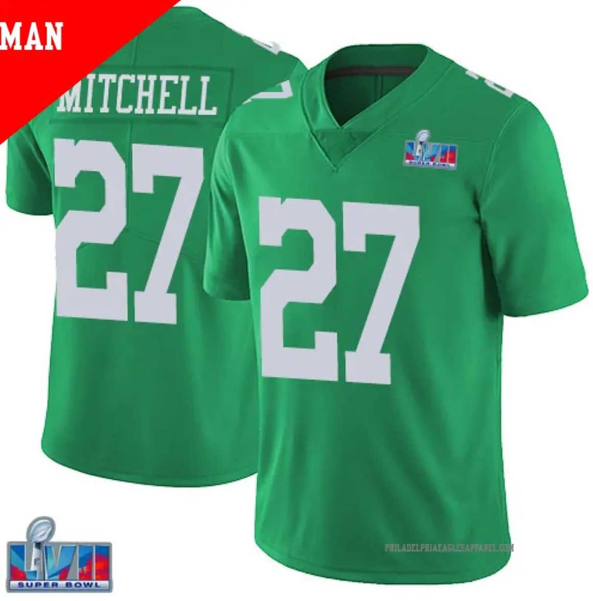 Men & Women & Youth Philadelphia Eagles #27 Quinyon Mitchell Green Nike Throwback Super Bowl LVII Patch Vapor Untouchable Limited Stitched Jersey,We sell and wholesale Men & Women & Youth Philadelphia Eagles #27 Quinyon Mitchell Green Nike Throwback Super Bowl LVII Patch Vapor Untouchable Limited Stitched Jersey on line form chian!